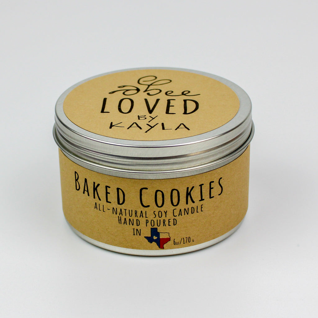 Baked Cookies | 6oz Travel Tin | Soy Wax Candle