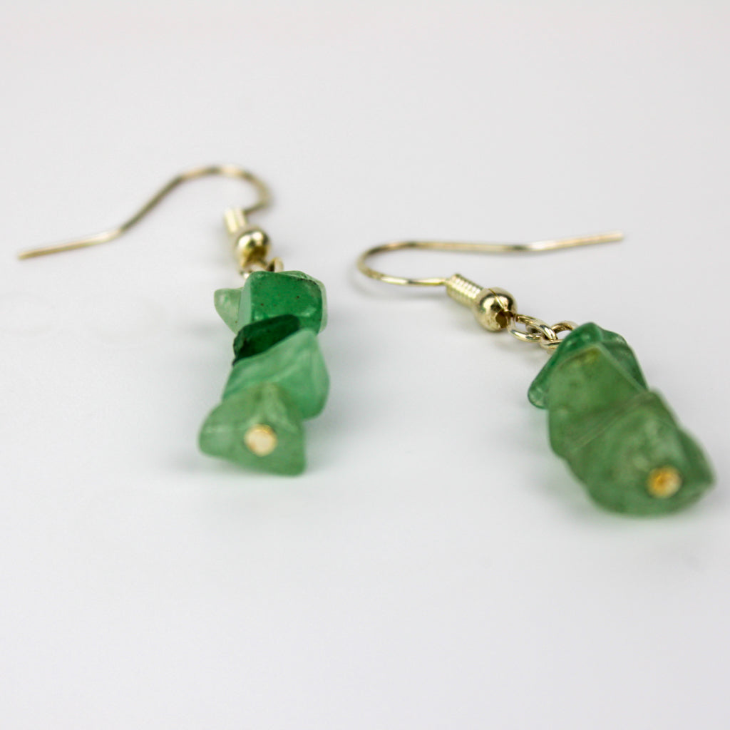 Aventurine| Earrings |  Stacked Crystals
