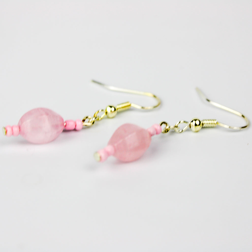 Pink Opal | Earrings |  Stacked Crystals