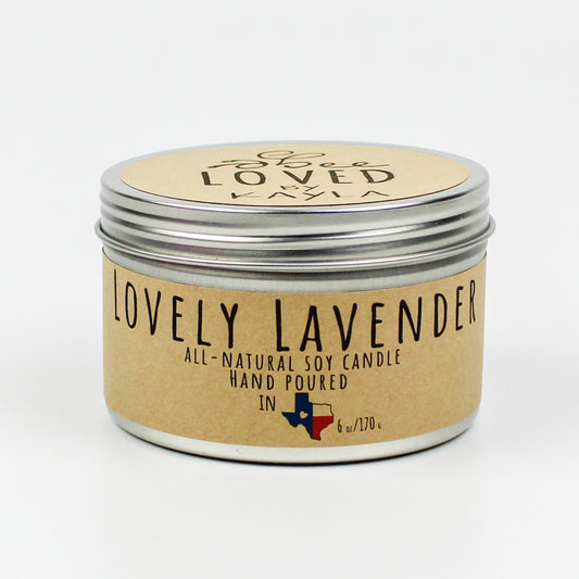 Lovely Lavender | 6oz Travel Tin | Soy Wax Candle