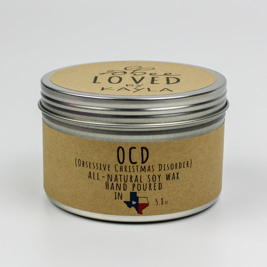 Obsessive Christmas Disorder (OCD) | 6oz Travel Tin | Soy Wax Candle