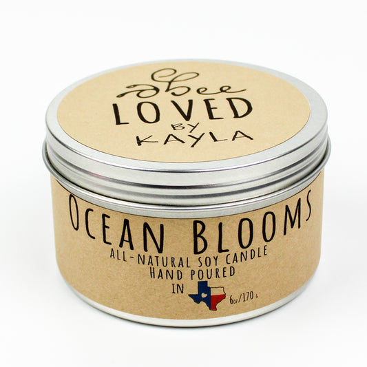 Ocean Blooms | 6oz Travel Tin - Soy Wax Candle