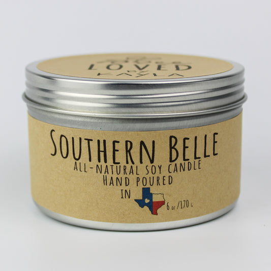 Southern Belle | 6oz Travel Tin | Soy Wax Candle